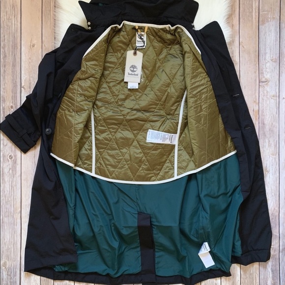 Timberland Black Waterproof Belted Trench Coat - Picture 3 of 8